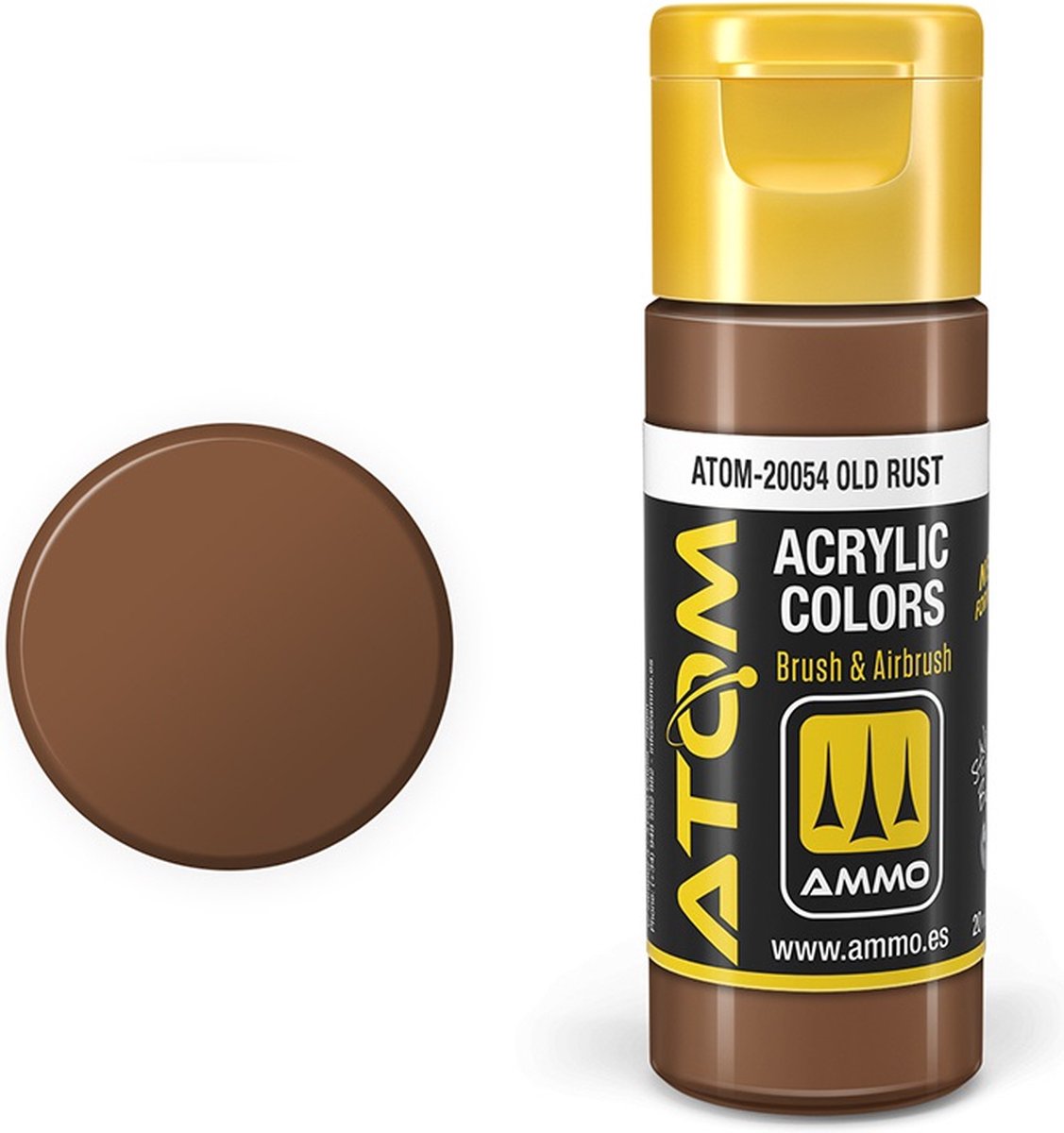 AMMO MIG Hobbyverf Acrylverf - MIG 20054 ATOM - Old Rust - Acryl - 20ml Verf flesje - 20 ml