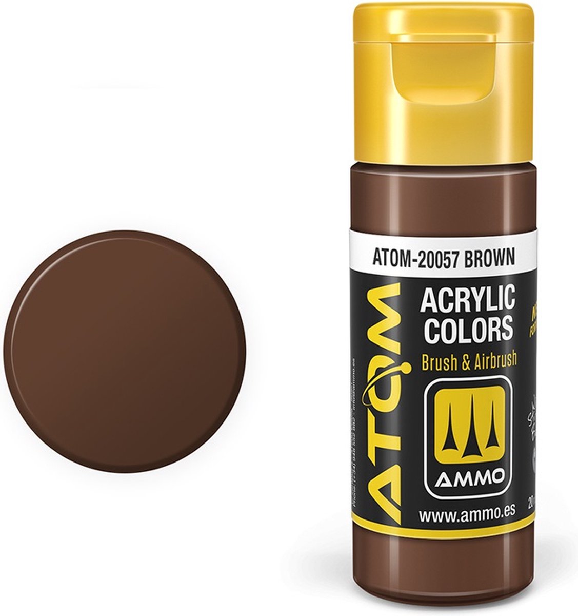 AMMO MIG Hobbyverf Acrylverf - MIG 20057 ATOM - Brown - Acryl - 20ml Verf flesje - 20 ml