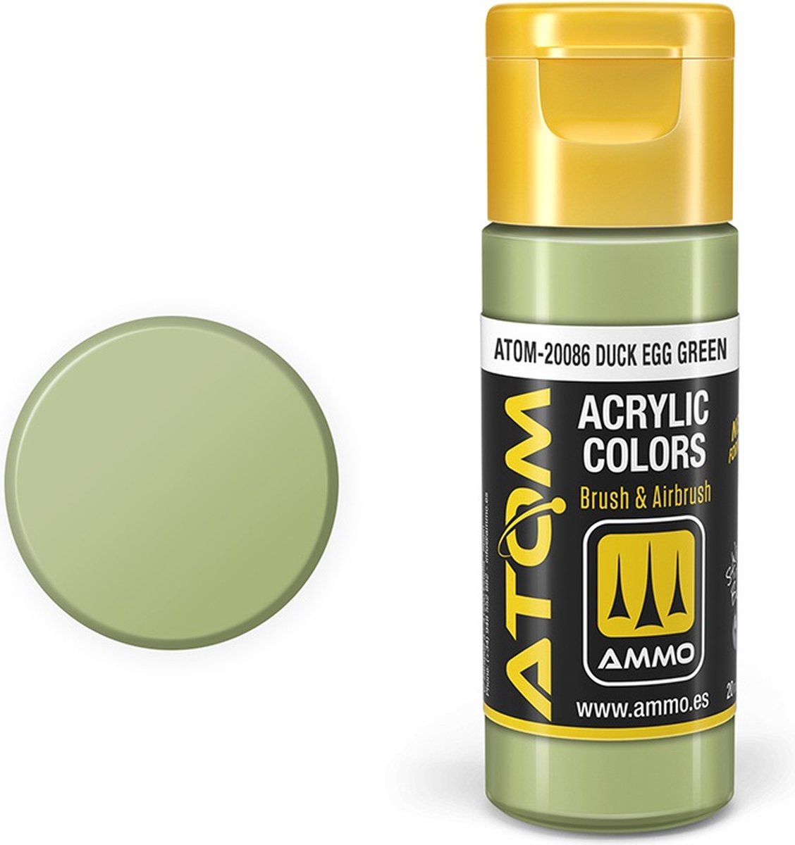AMMO MIG Hobbyverf Acrylverf - MIG 20086 ATOM - DUCK Egg Green - Acryl - 20ml Verf flesje - 20 ml