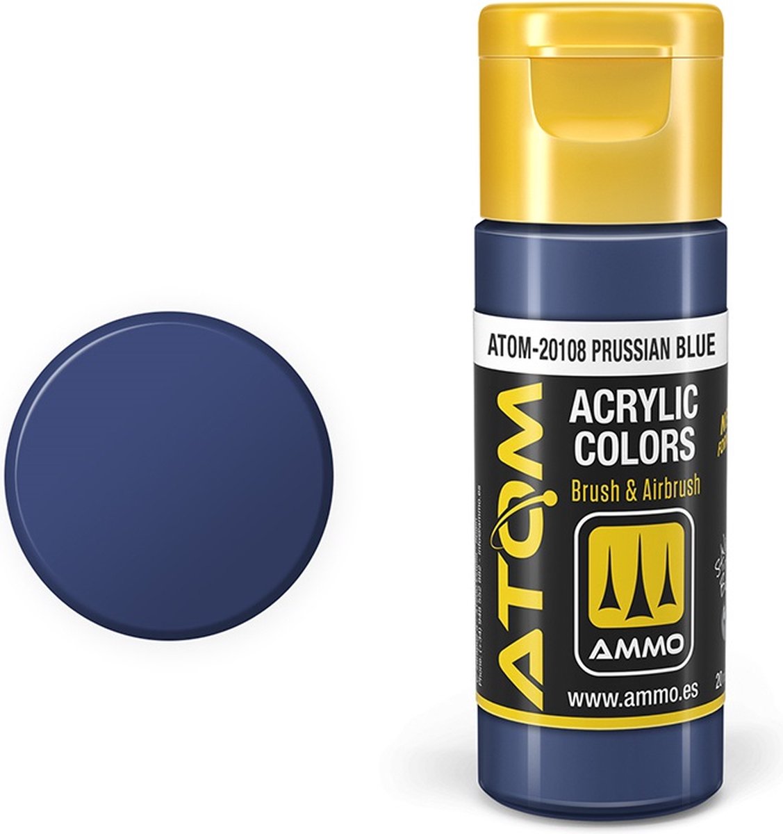 AMMO MIG Hobbyverf Acrylverf - MIG 20108 ATOM - Prussian Blue - Acryl - 20ml Verf flesje - 20 ml