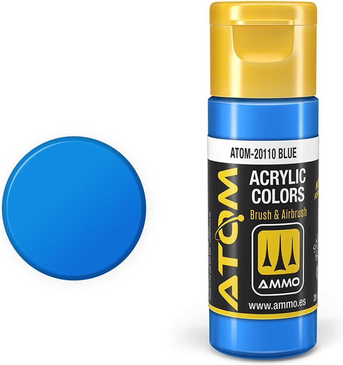 AMMO MIG Hobbyverf Acrylverf - MIG 20110 ATOM - Blue - Acryl - 20ml Verf flesje - 20 ml