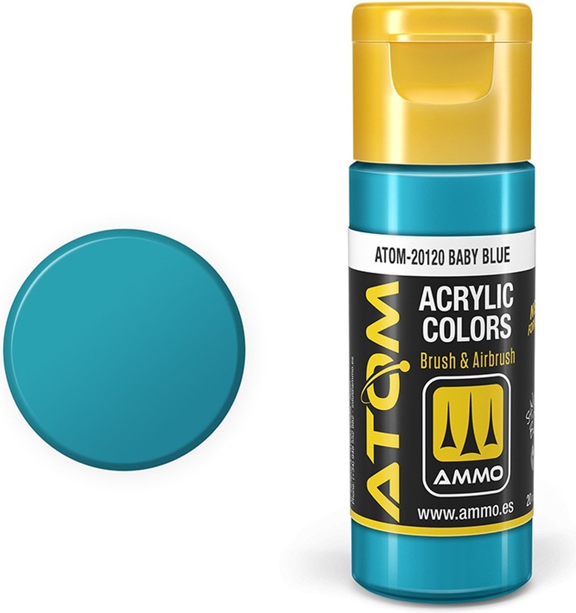 AMMO MIG Hobbyverf Acrylverf - MIG 20120 ATOM - Baby Blue - Acryl - 20ml Verf flesje - 20 ml