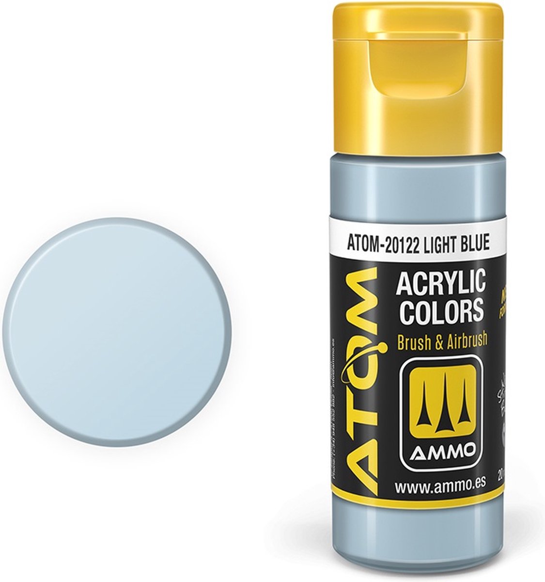AMMO MIG Hobbyverf Acrylverf - MIG 20122 ATOM - Light Blue - Acryl - 20ml Verf flesje - 20 ml