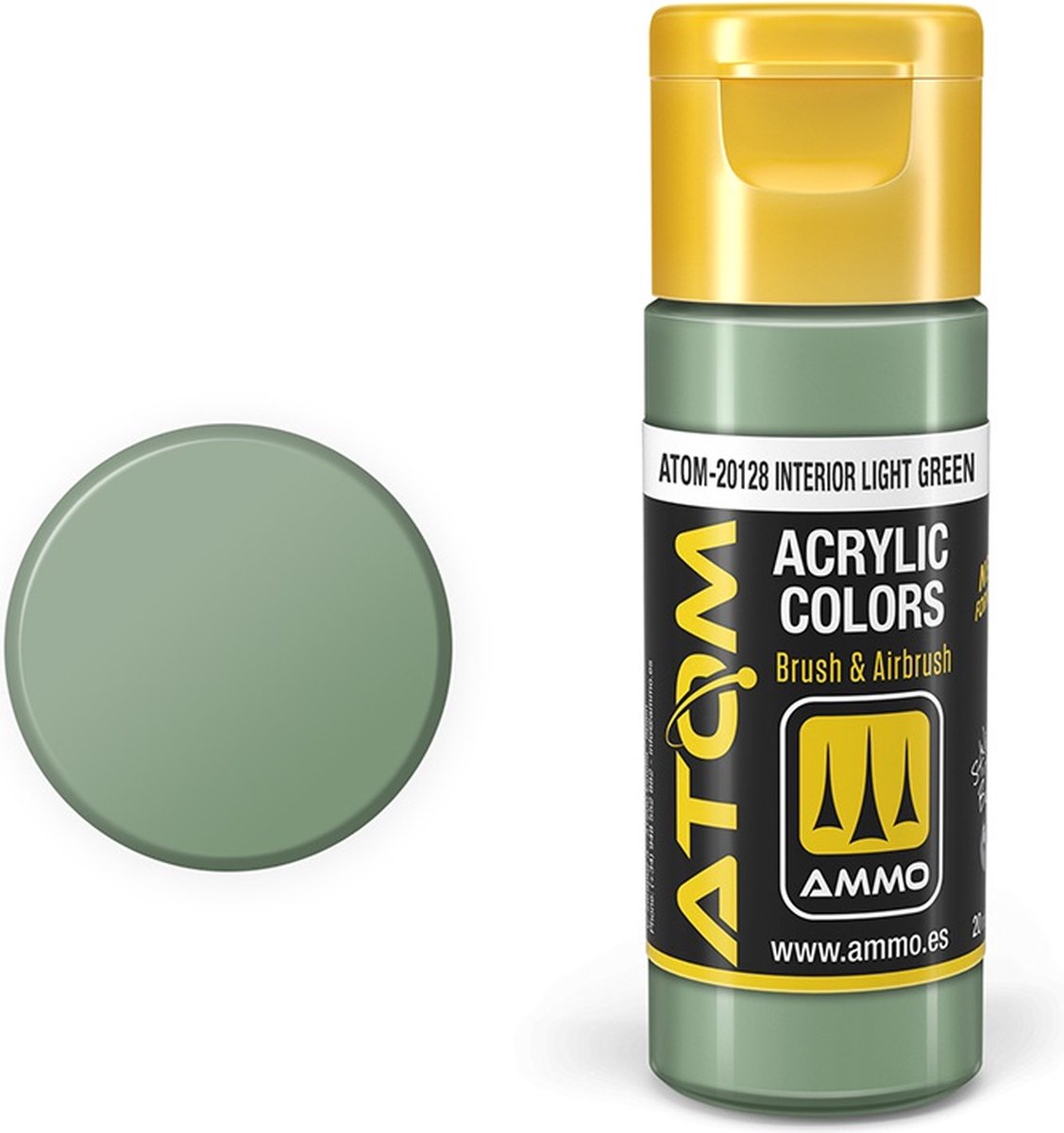 AMMO MIG Hobbyverf Acrylverf - MIG 20128 ATOM - INTERIOR Light Green - Acryl - 20ml Verf flesje - 20 ml
