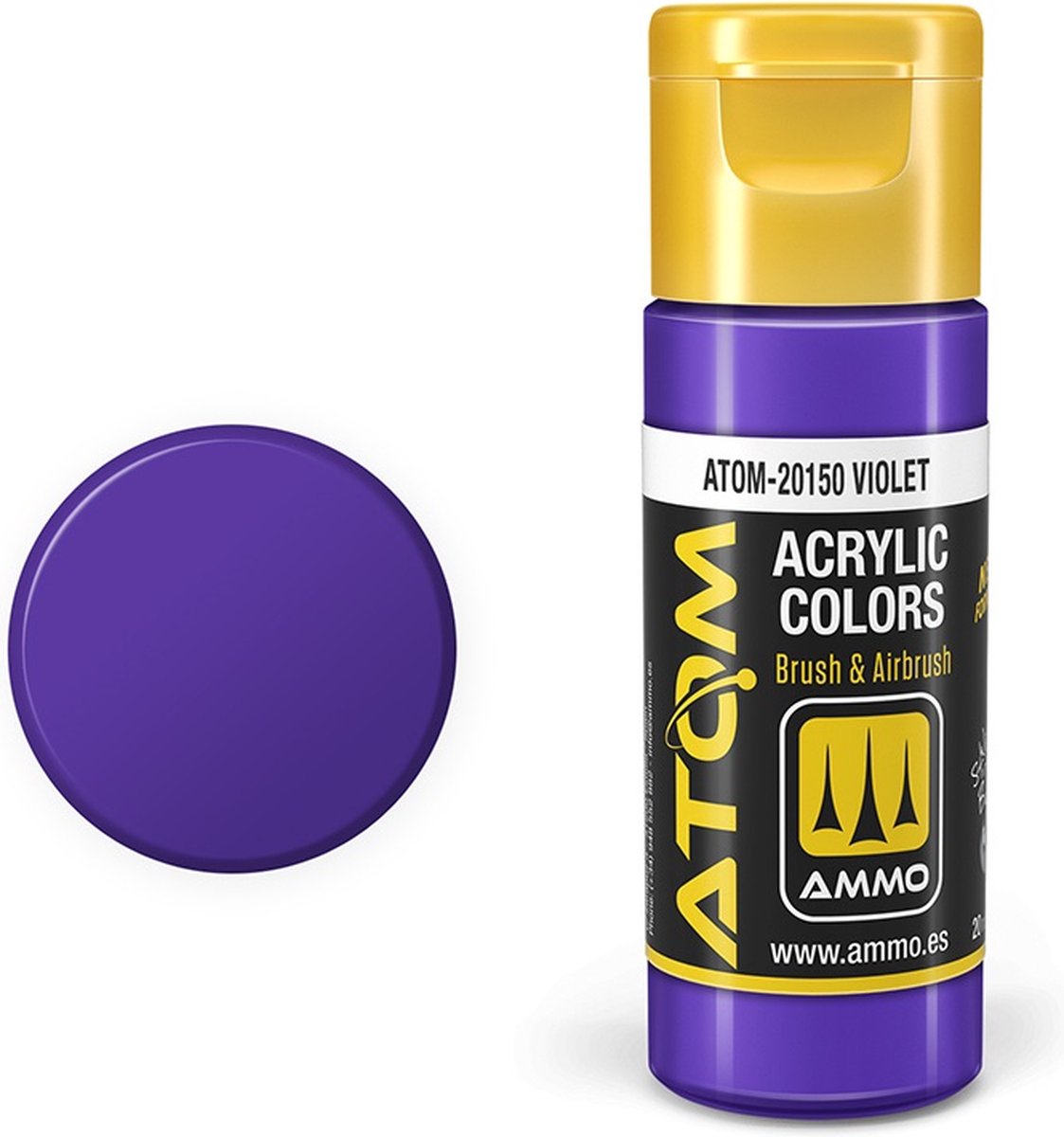 AMMO MIG Hobbyverf Acrylverf - MIG 20150 ATOM - Violet - Acryl - 20ml Verf flesje - 20 ml
