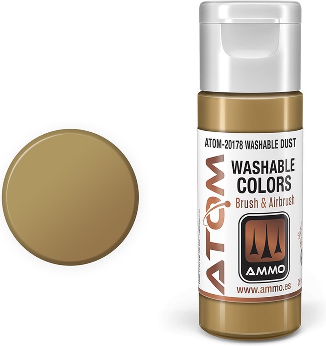 AMMO MIG Hobbyverf Acrylverf - MIG 20178 ATOM - Washable Dust - Acryl - 20ml Verf flesje - 20 ml