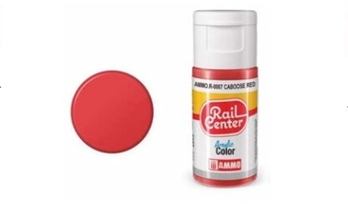 AMMO MIG Hobbyverf Acrylverf - MIG R0007 Rail Center - Caboose Red - Acryl - 15ml Verf flesje - 15 ml