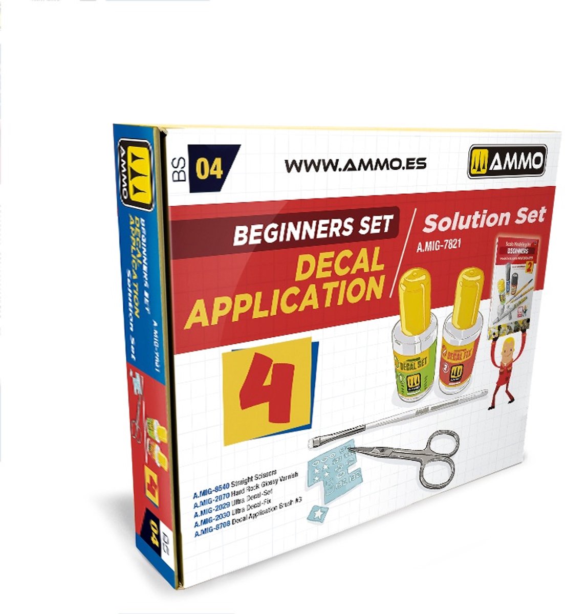 AMMO MIG Modelbouwdecoratie - MIG 7821 Modelbouw Decal Applicatie Set voor Beginners Accessoires set