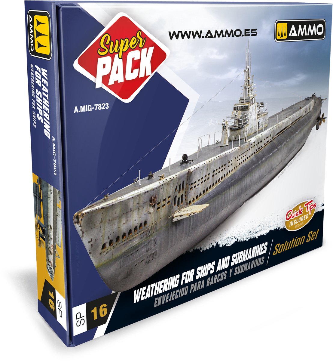 AMMO MIG Modelbouwdecoratie - MIG 7823 Super Pack - Verwering voor Schepen en Ondezeeërs - Solution Set Effecten set