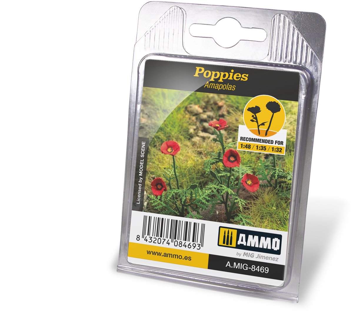 AMMO MIG Modelbouwdecoratie - MIG 8469 Klaprozen - Bloemen voor Diorama Kunstgroen