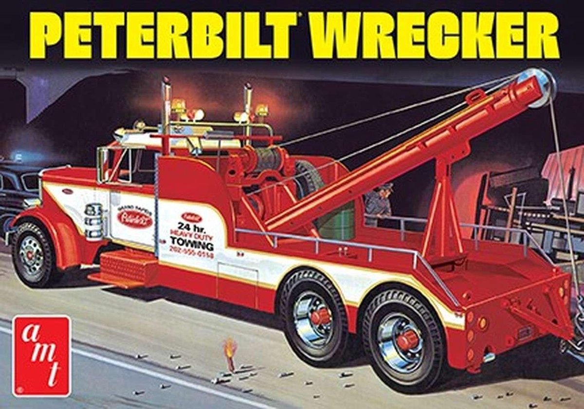 1:25 AMT 1133 Peterbilt 359 Wrecker Truck Plastic kit