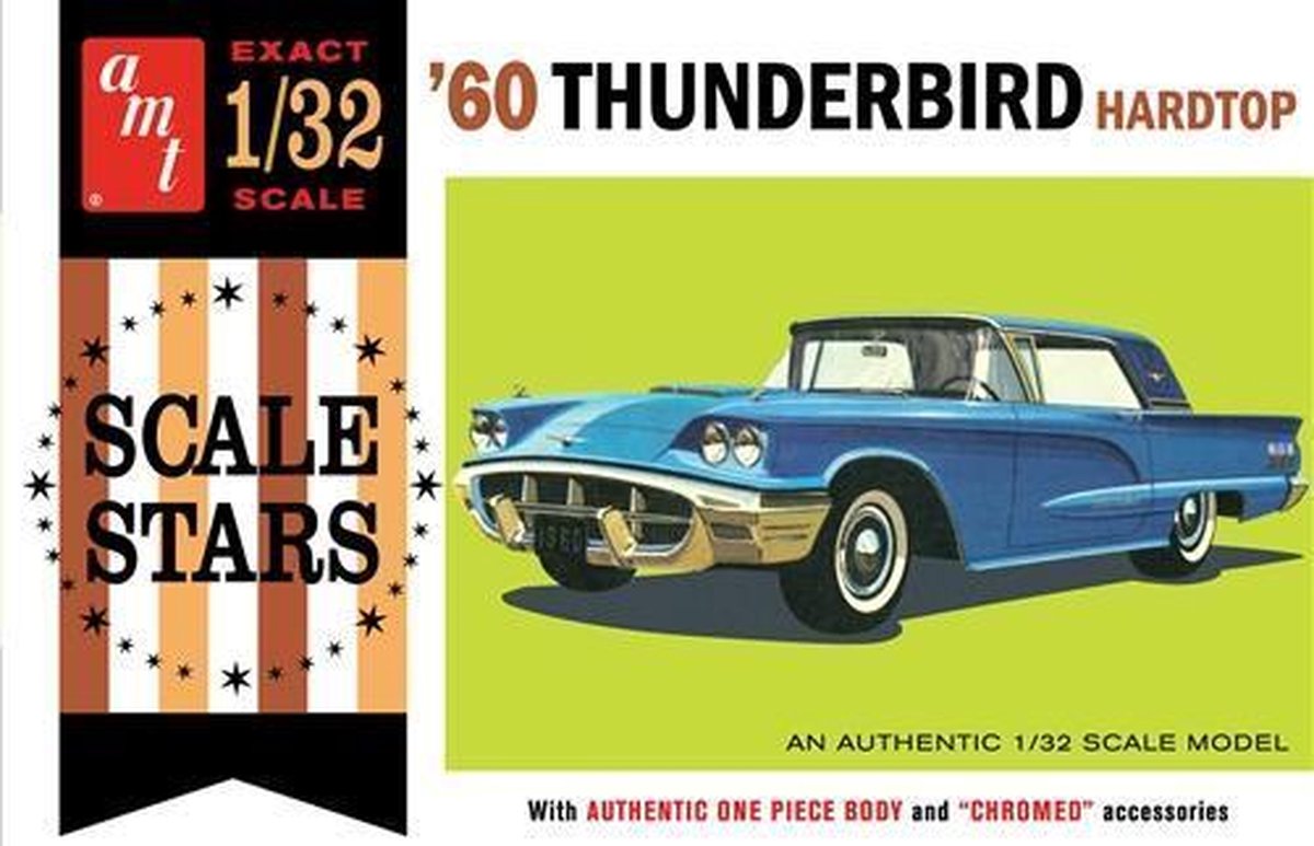 1:32 AMT 1135 1960 Ford Thunderbird Hardtop Plastic kit