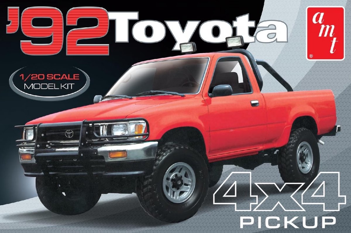 AMT Modelbouwpakket Auto - 1425 1992 Toyota 4X4 Pickup Plastic - 1:20 -