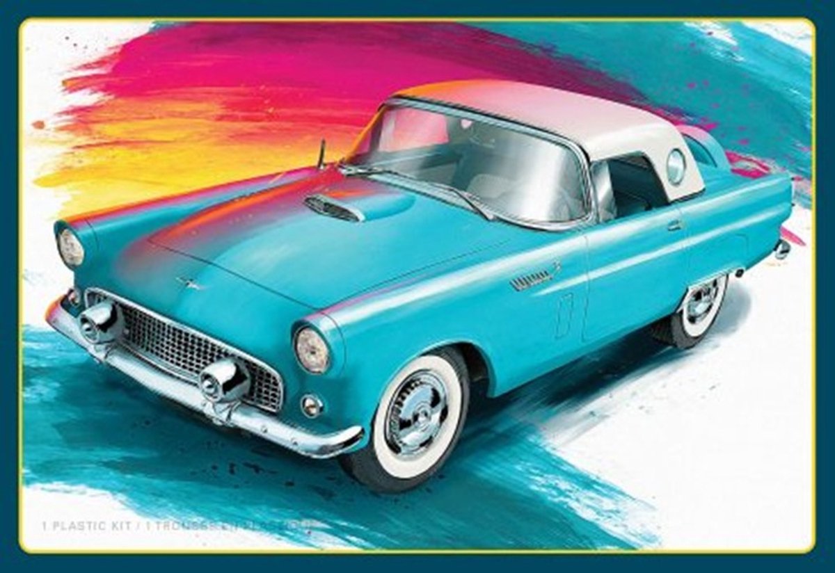 AMT Modelbouwpakket Auto - 1449 1956 Ford Thunderbird Hardtop - Amerikaanse Auto Plastic - 1:25 -