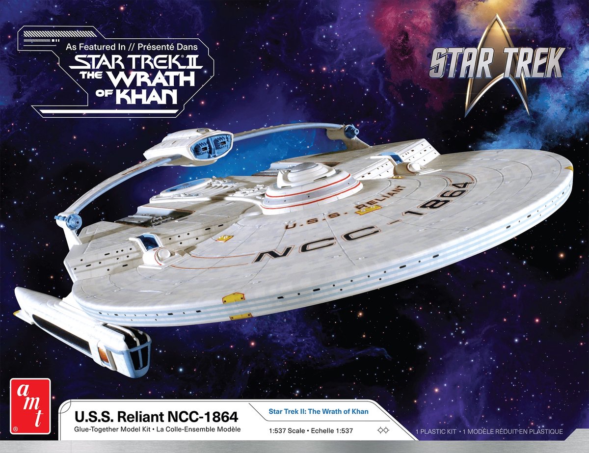 AMT Modelbouwpakket Ruimtevaart - 1457 Star Trek II The Wrath of Khan U.S.S. Reliant NCC-1864 Plastic - 1:537 -