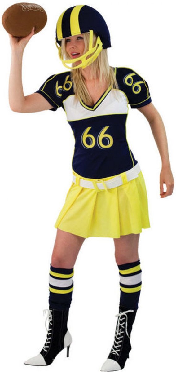 ANGELS DISTRIBUTION - Geel American football-spelerkostuum voor dames - Large