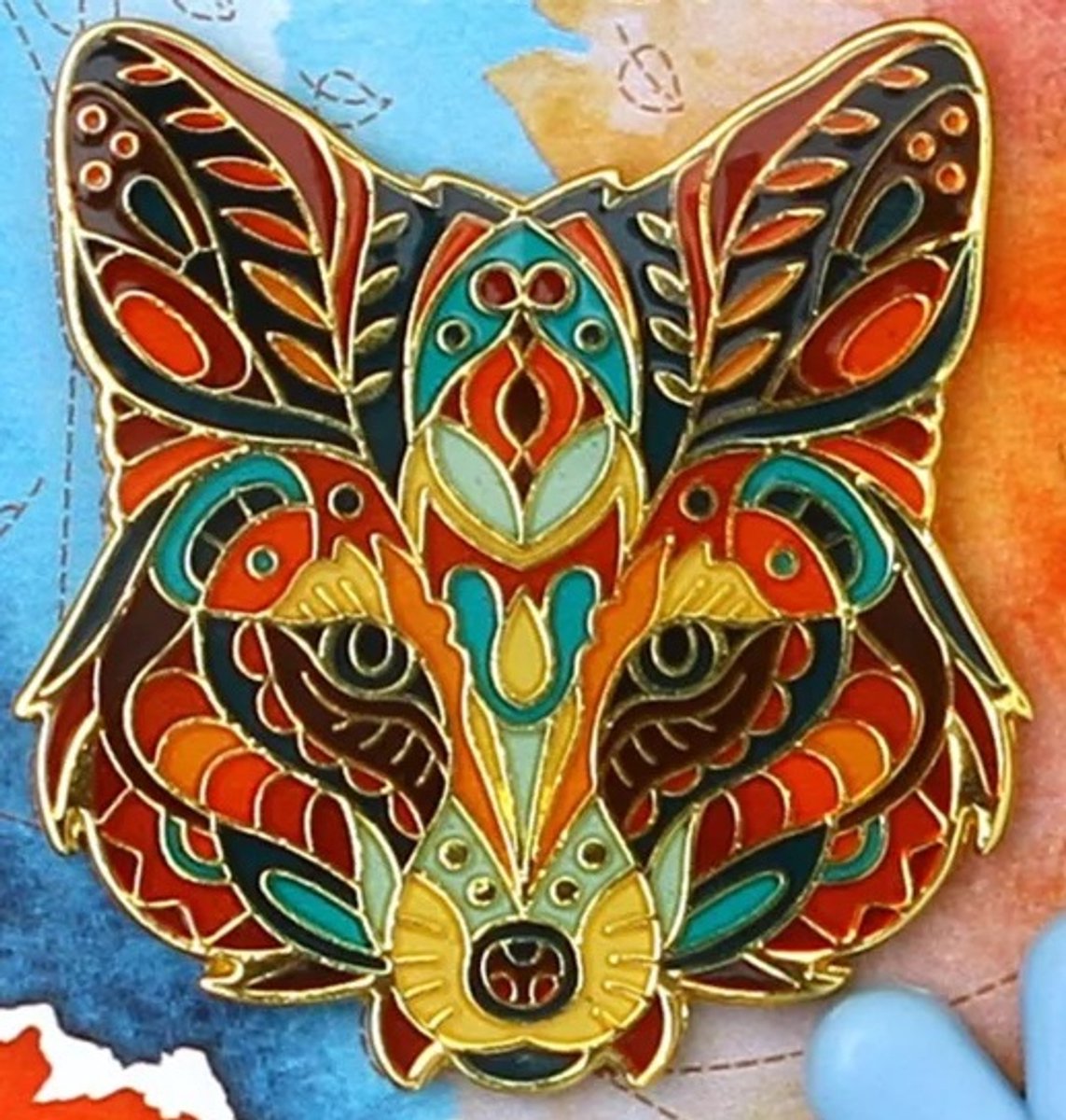 Naaldenhouder - Naaldmagneet - Needleminder Mandala - Fox- Vos