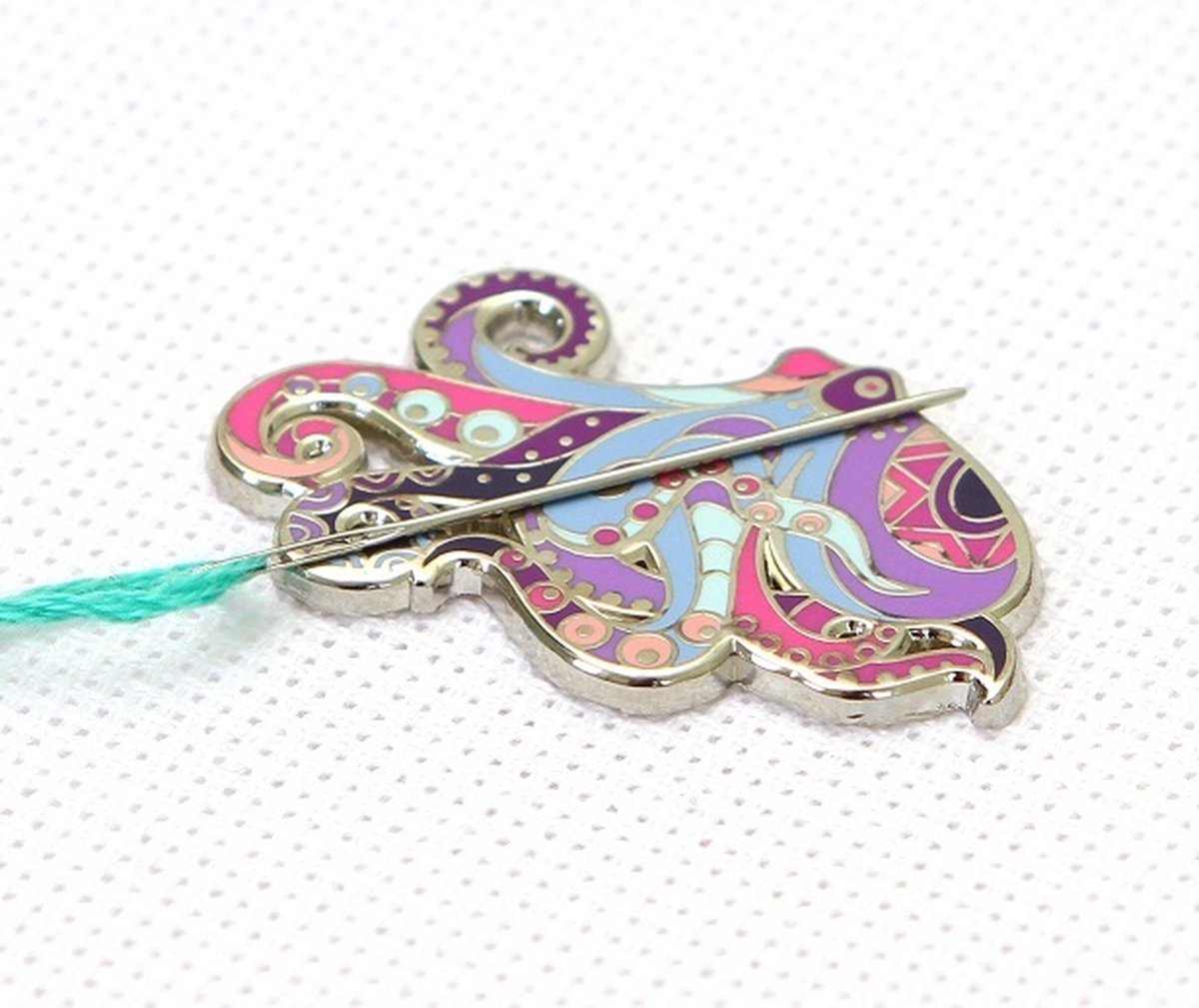 Naaldmagneet - Needleminder Mandala - APS - Octopus - Inktvis - magneet om uw borduurnaald te laten rusten.