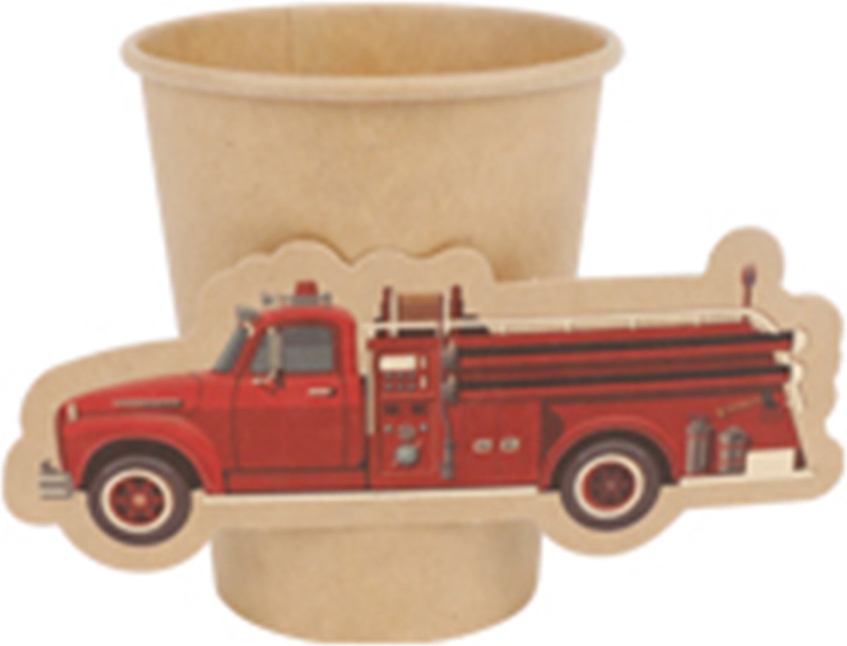 ARTYFETES - 8 brandweer bekers 255 ml