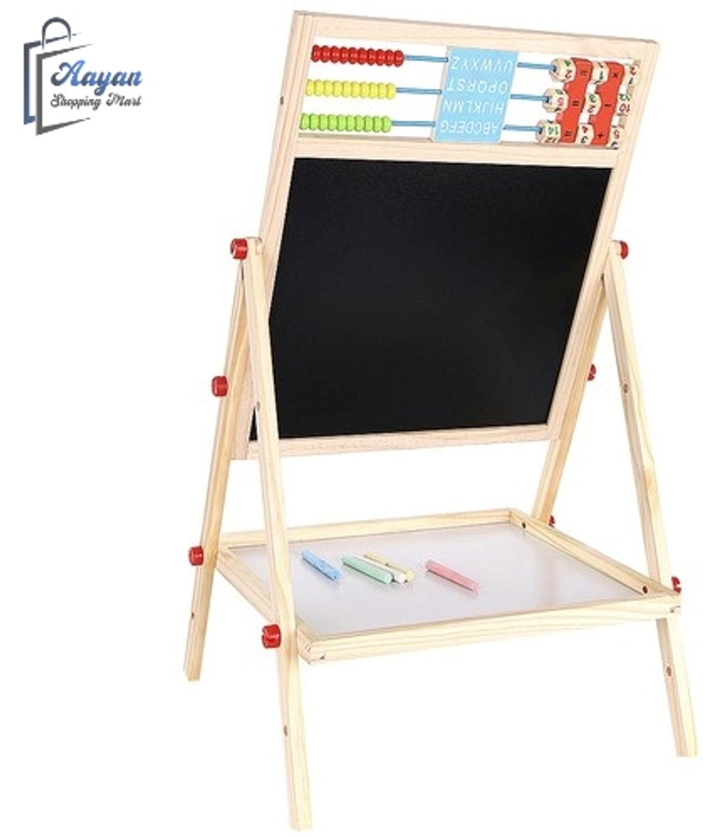 Dubbelzijdig Educatief Bord voor Kinderen – Educatief Houten Speelgoed – tekentafel kinderen – educatief speelgoed – educatief speelgoed 3 jaar