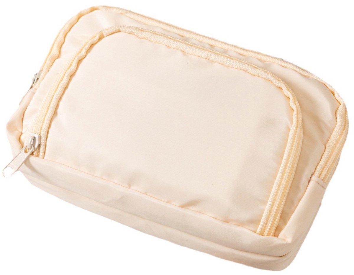 Grote capaciteit etui geschikt voor schoolgaande tieners (beige)