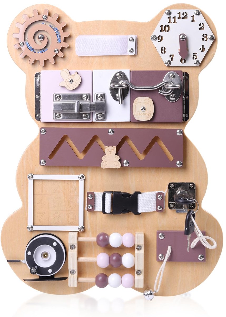 Montessori-speelgoed voor kinderen van 1 tot 4 jaar, houten puzzel, Montessori-speelgoed, sensorisch educatief speelgoed, verjaardagscadeau voor kinderen, jongens en meisjes