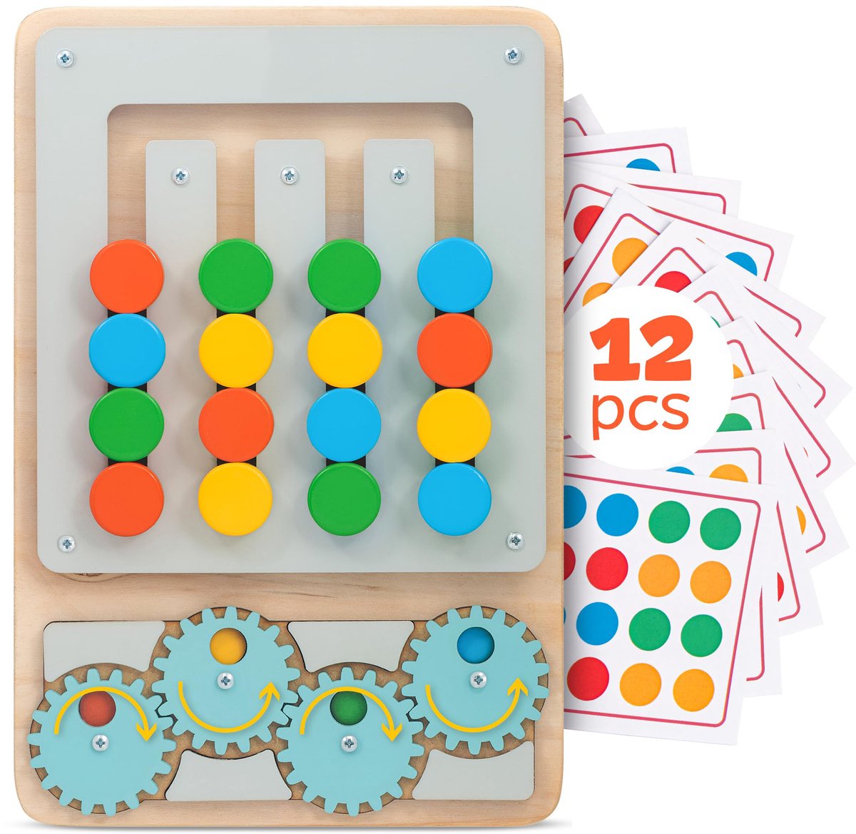 Schuifpuzzelspel Met Bijpassende Kleuren Voor Kinderen, Montessori-leerspeelgoed Met Hersenkraker Voor De Ontwikkeling Van Fijne Motoriek, Educatief Roadtrip-speelgoed Voor Jongens En Meisjes