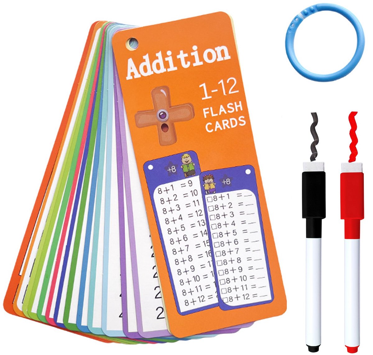 Vermenigvuldiging Wiskunde Leerkaarten Leerkaarten Kinderen 1 x 1 Leerspel Wegwerptafelkaarten van 1 tot 12, Draagbare leerhulp, Plezier met het leren van de vermenigvuldigingstabel