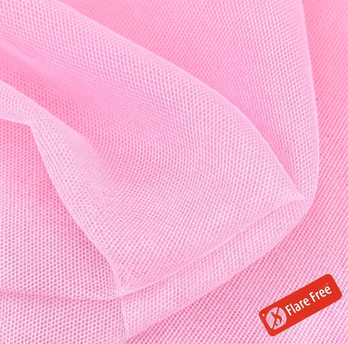 Tule Stof - Brandvertragend - 1.50x40m - Babyroze/Orchid - Met Certificaat - Decoratie - Theater