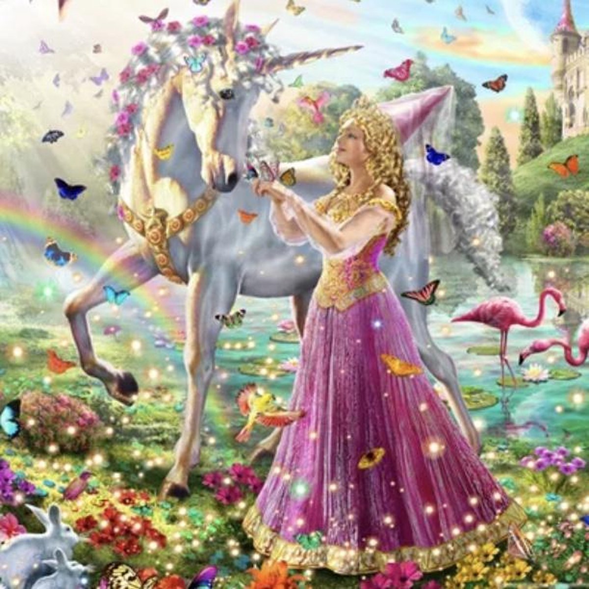 Diamond Painting Unicorn - 25 x 20 CM - Ronde Steentjes - Volledige Bedekking - Kinderen - Eenhoorn - Starterspakket - Kinderen