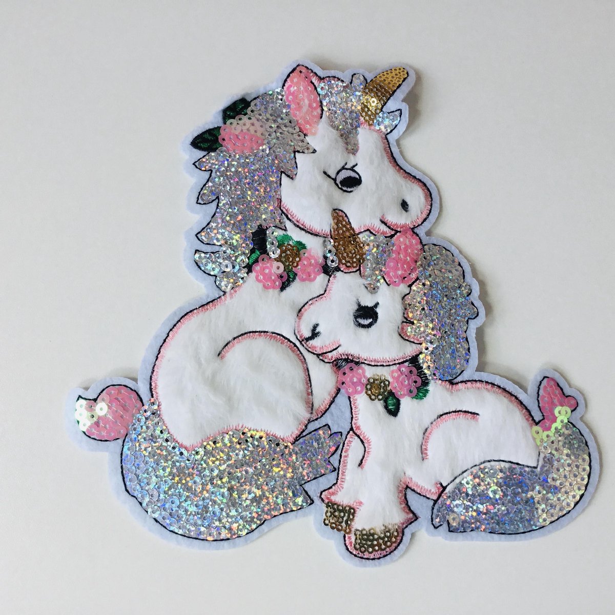 Strijkapplicatie Unicorn - Strijkapplicatie Eenhoorn - 20 x 20 cm