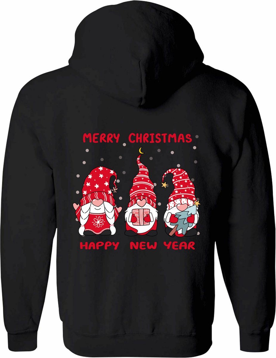 Christmas Gnomies Rood - Foute kersttrui kerstcadeau - Dames / Heren / Unisex Kerst Kleding - Grappige Feestdagen Outfit - Vest - Zwart - Maat XXL