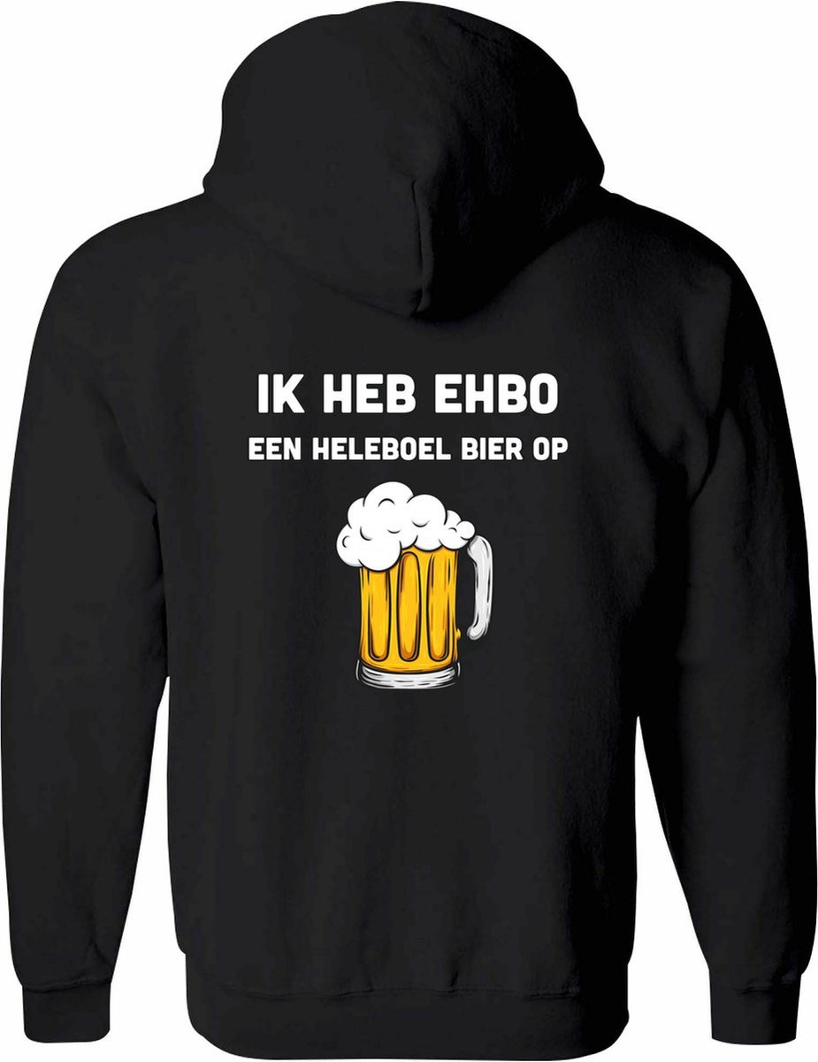 Ik heb EHBO - Bier kleding cadeau - bierpakket kado idee - grappige bierglazen drank feest teksten en zinnen - Vest - Dames - Heren - Zwart - Maat XL