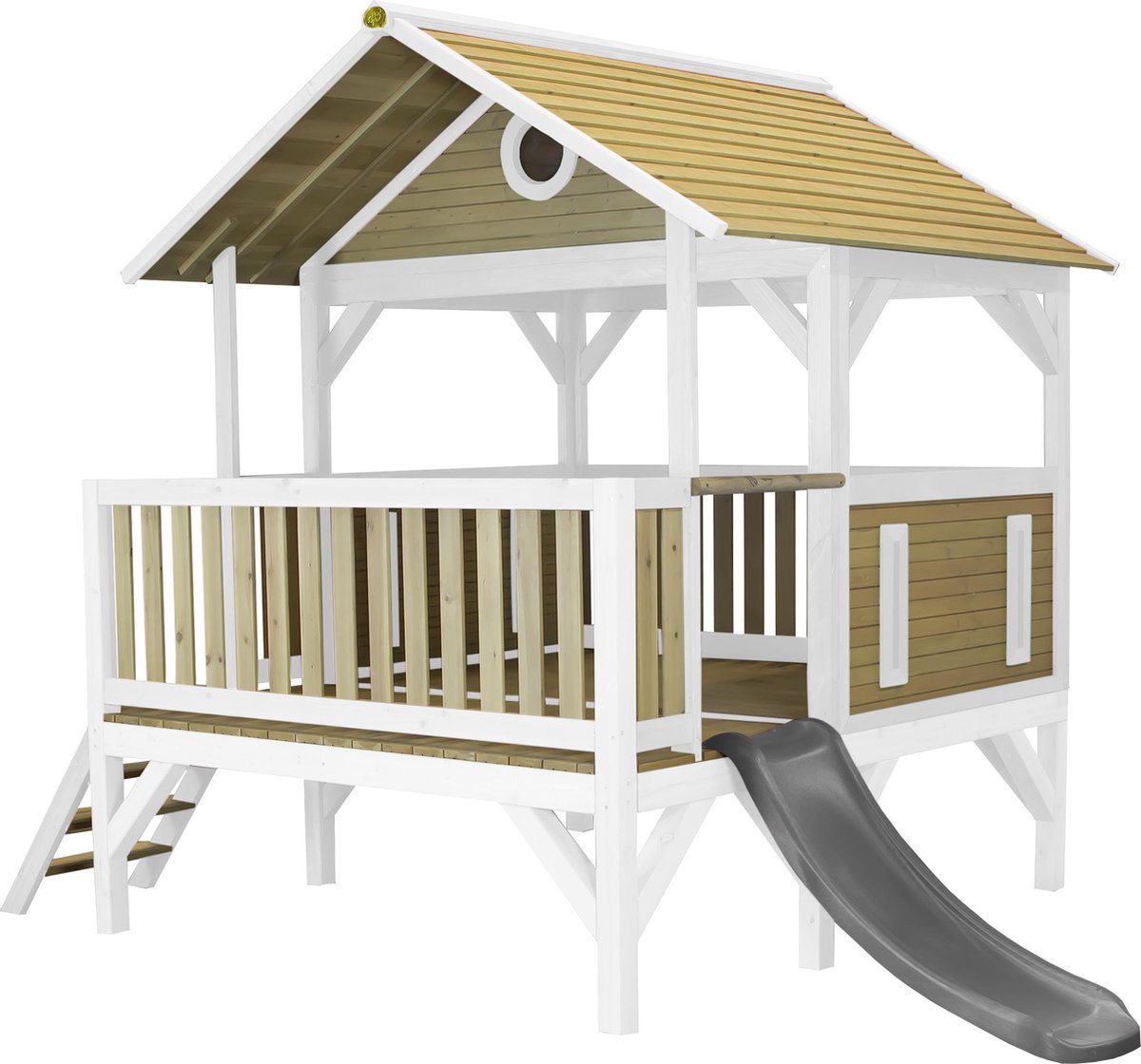 AXI Safari Meeko Speelhuis Bruin/wit - Grijze Glijbaan