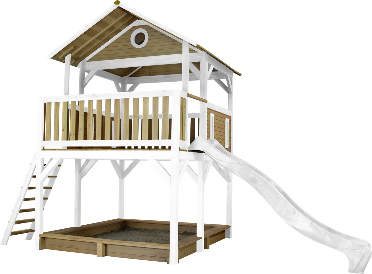 AXI Safari Simba Speeltoren Bruin/wit - Witte Glijbaan