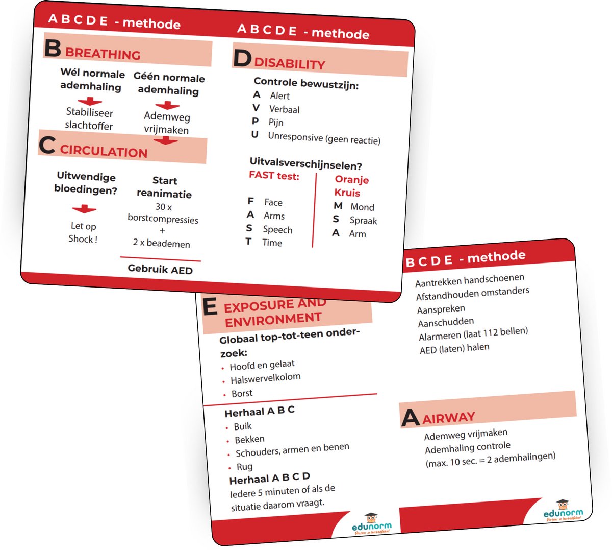 50 stuks ABCDE-methode zakkaartjes