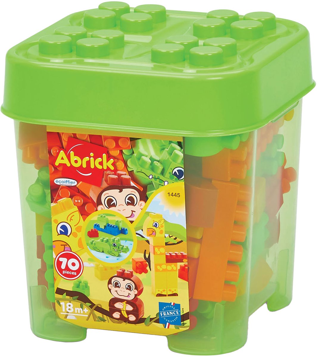 Abrick Bouwblokken Jungle in Opbergbox, 70dlg.