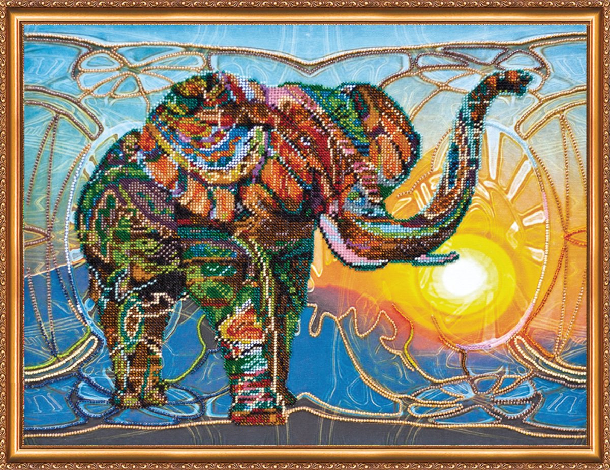 Kralen Borduurpakket - Mosaic Elephant