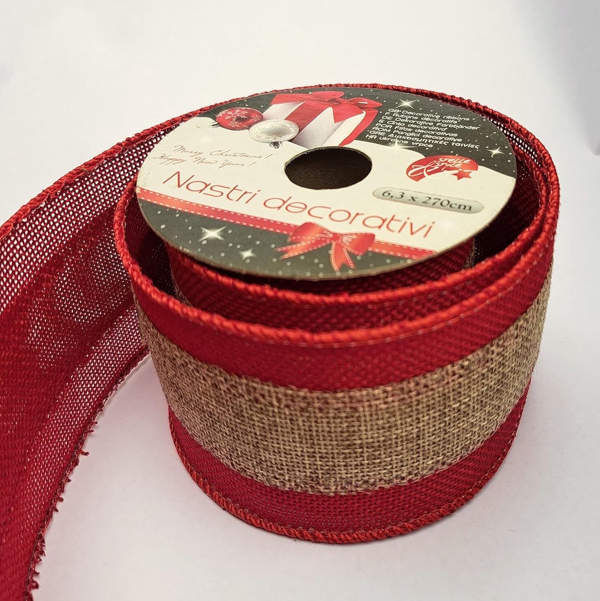 Jutelint 6,3 cm x 2m70 / Kerstmis of alle andere gelegenheden (einde voorraad)