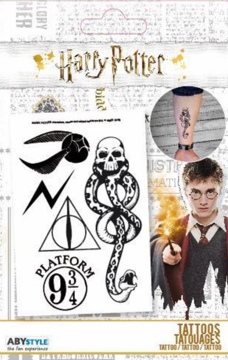 HARRY POTTER - Tattoos : Pack of 5 Tattoos
