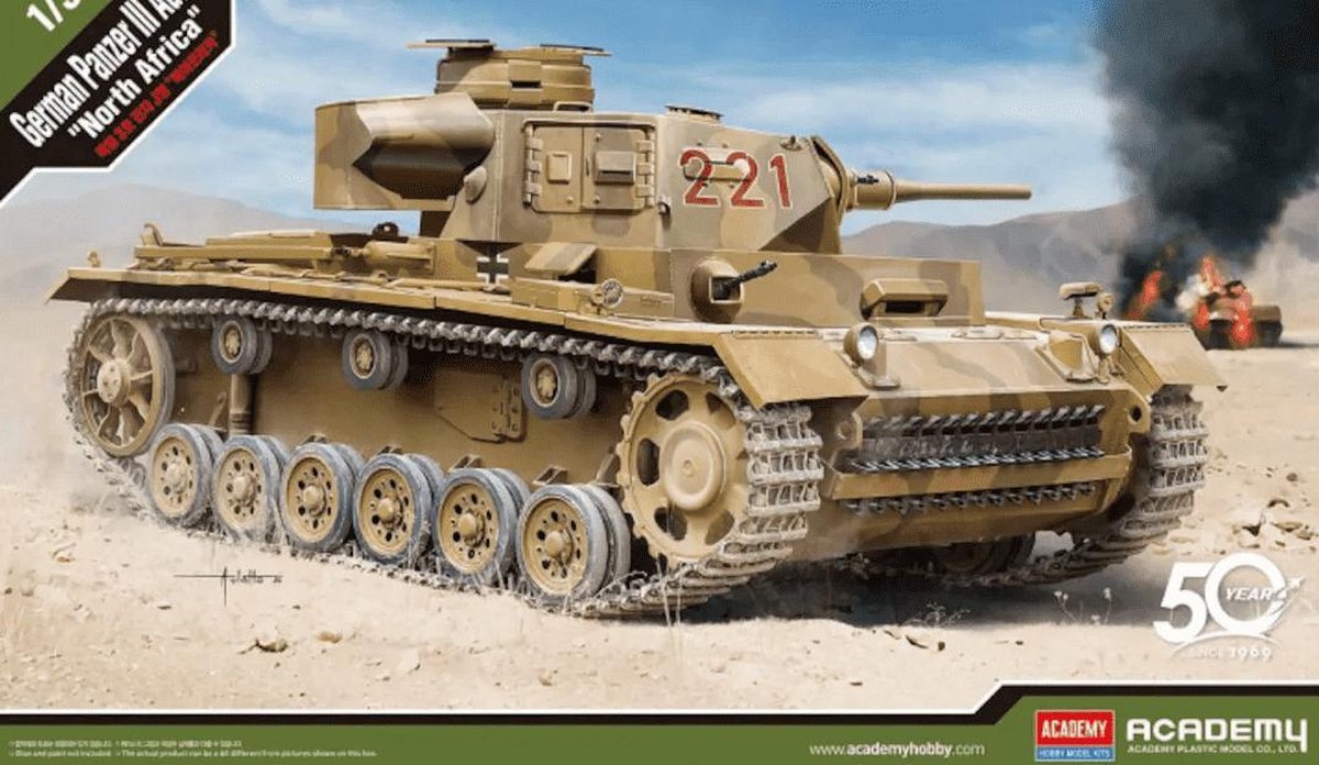 1:35 Academy 13531 Panzer III Ausf. J - North Afrika Plastic kit