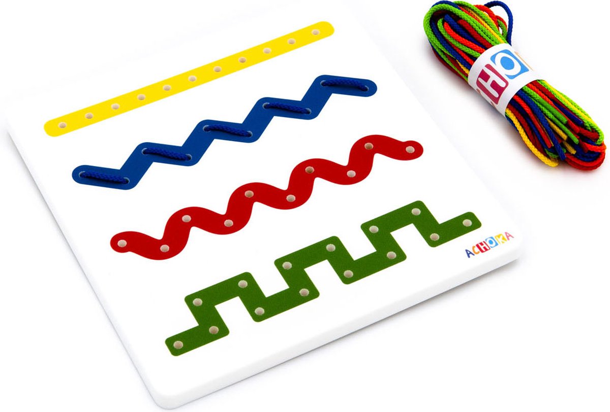 lijnen rijgen, 11dlg. Merk: Achoka