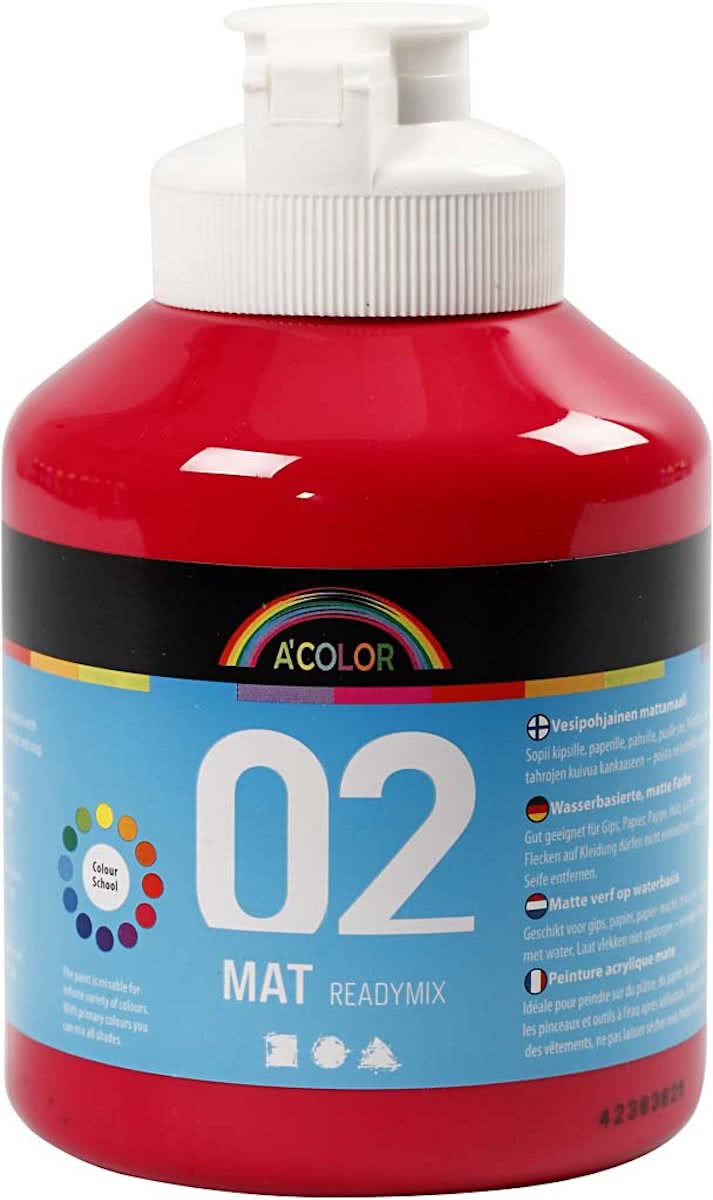 A-Color acrylverf, 500 ml, primair rood