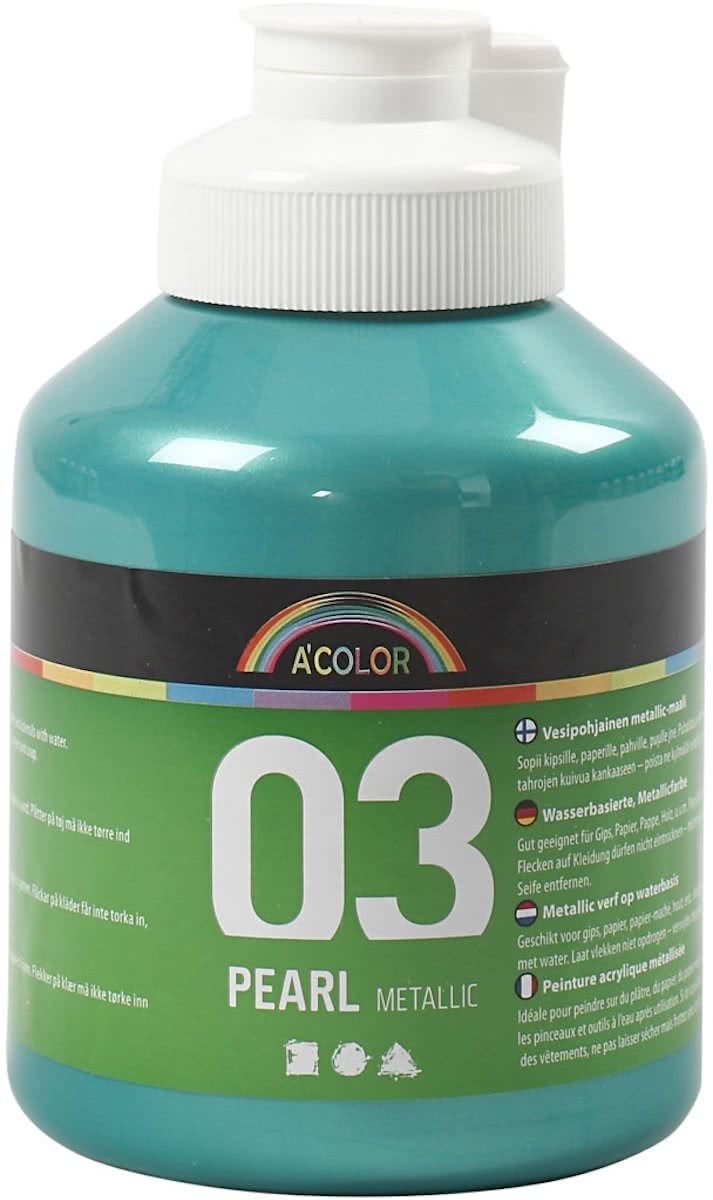 A-color Metallic acrylverf, groen, 03- metallic, 500 ml