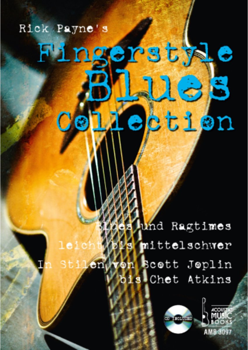 Acoustic Music Books Fingerstyle blauws Collection Rick Payne, gitaar, met CD - Educatief