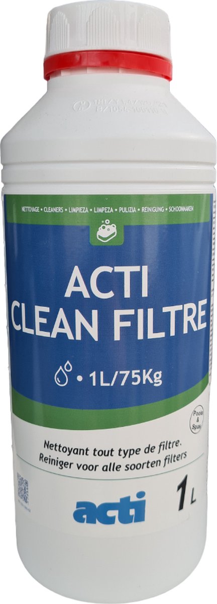Acti Zwembad Filter Reiniger-Ontkalker 1L