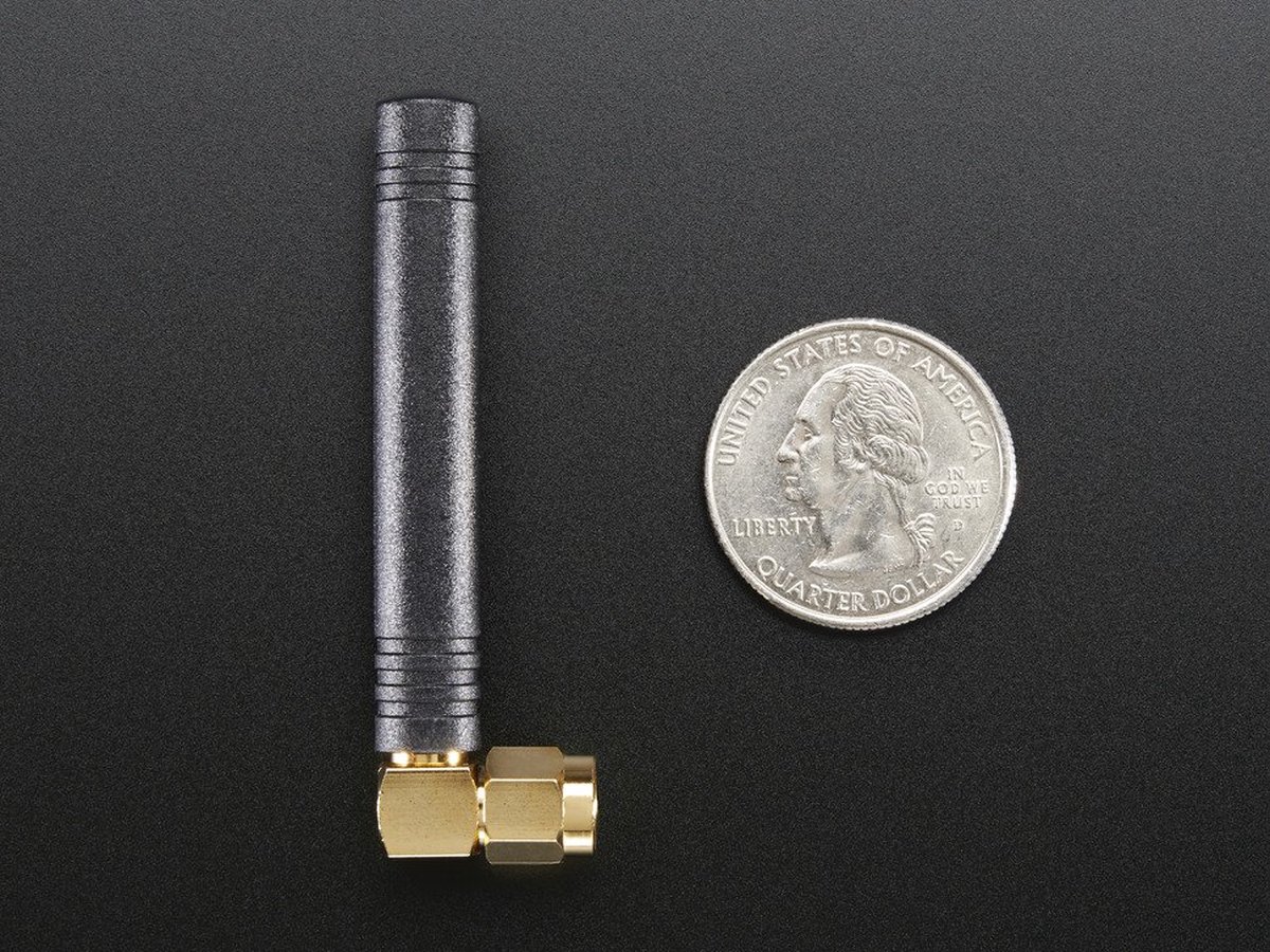 Right-angle Mini GSM/Cellular Quad-Band Antenna - 2dBi SMA Plug Adafruit 1858