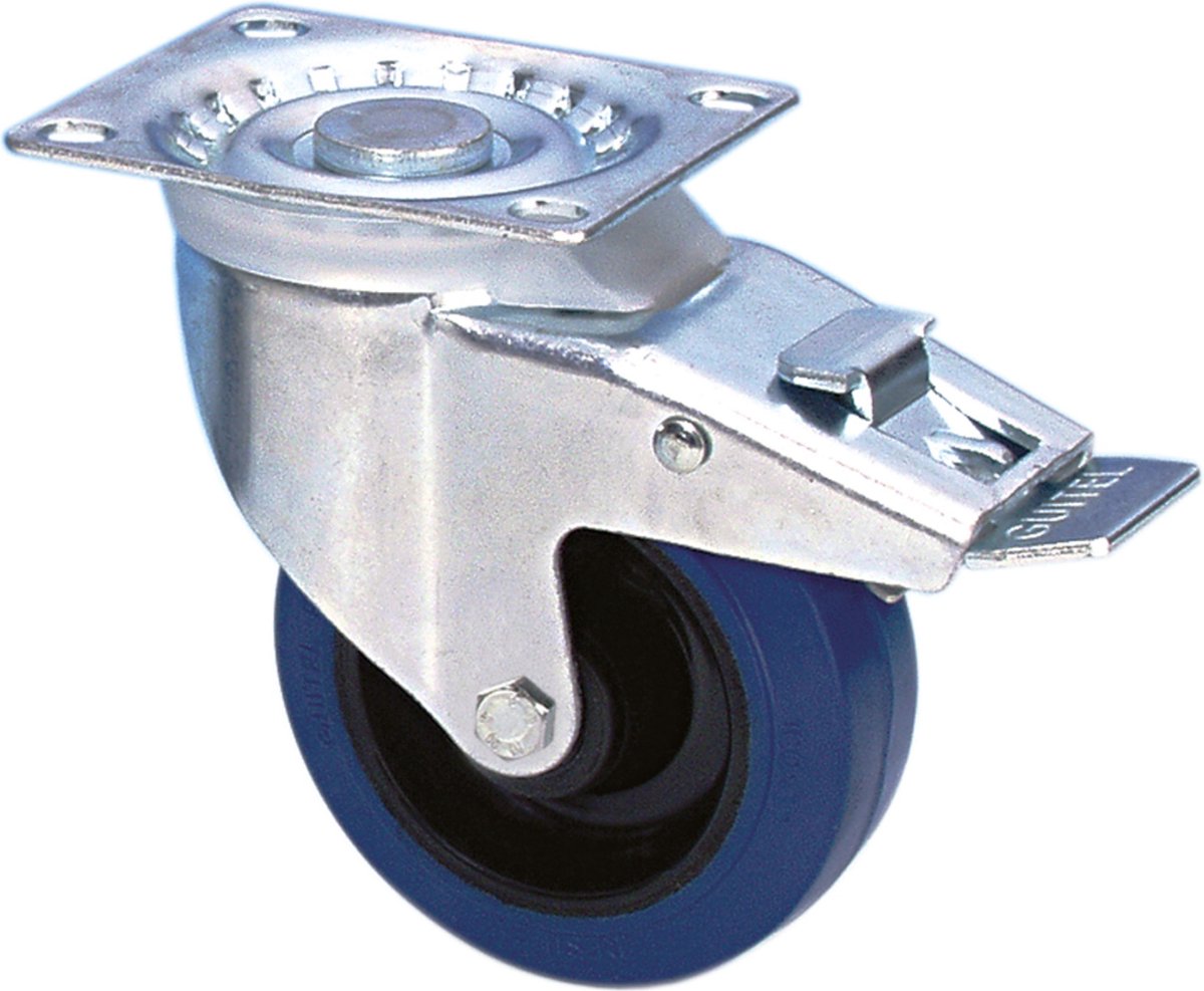 Adam Hall 37024 Lenkrolle 100mm BLUE gebremst - Wielen