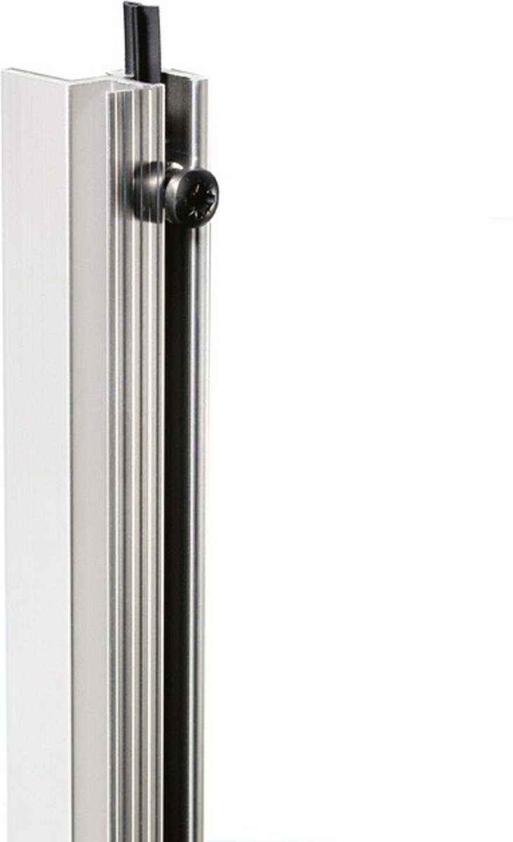 Adam Hall 6162 Rackrail Aluminium, met rubber insert - Profiel