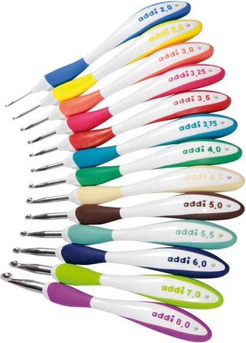 Addi Swing ergonomische haaknaald 16cm 0,5mm